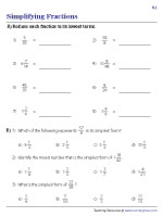 Simplifying Fractions - Mixed Review