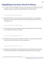 Simplifying Fractions - Word Problems