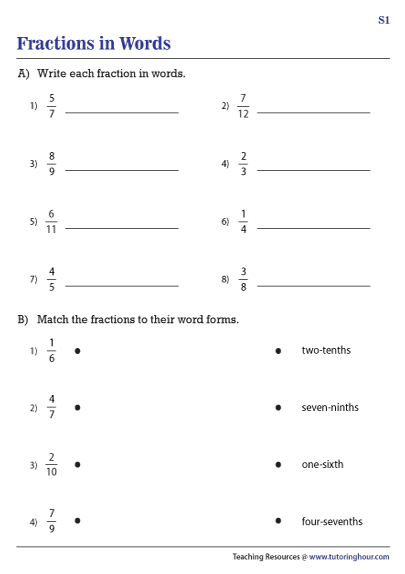 Fractions in Words