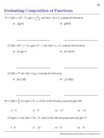 Evaluating Compositions of Two Functions