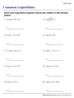 Solving Common Logarithmic Equations