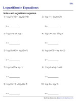 Logarithmic Equations - Easy