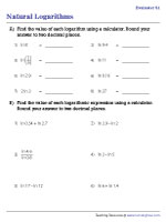 Evaluating Natural Logarithmic Expressions