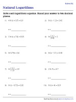 Solving Natural Logarithmic Equations