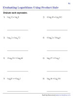 Evaluating Logarithms Using Product Rule