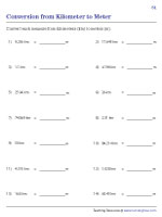 Conversion from Kilometers to Meters