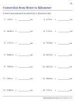 Conversion from Meters to Kilometers