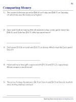 Comparing Money in Real-World Situations