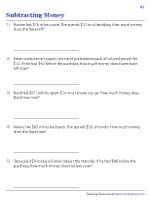 Subtracting Whole Dollar Amounts