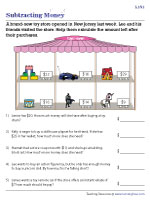 Money Subtraction - Shopping Word Problems