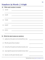 Revision Worksheets | 5-Digit and 6-Digit