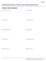 Exponents - Level 1 - Easy