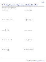 Evaluating Numerical Expressions with Rational Numbers