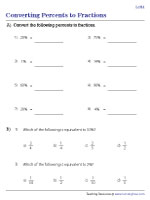 Converting Percents to Fractions