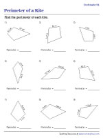 Perimeter of a Kite - Decimals - Customary