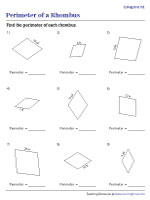 Perimeter of a Rhombus - Integers - Customary