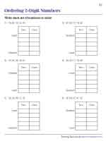 Ordering 2-Digit Numbers in a Place Value Box