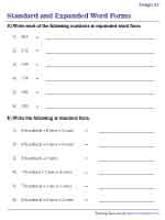 Standard and Expanded Word Form of 3-Digit Numbers