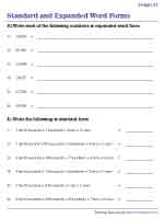 Standard and Expanded Form of 5-Digit Numbers - Word Form