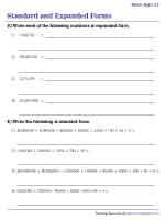 Standard and Expanded Form of Multi-Digit Numbers