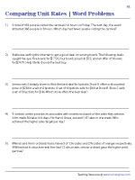 Comparing Unit Rates - Word Problems