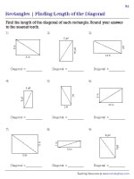 Finding the Length of the Diagonal of a Rectangle - Customary