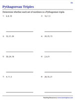 Pythagorean Triples - Customary