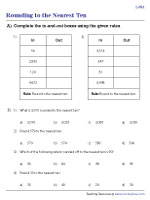 Rounding Practice - In-Out Boxes and MCQ