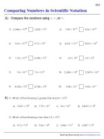 Comparing Numbers in Scientific Notation