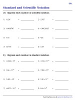 Convert between Standard and Scientific Notation