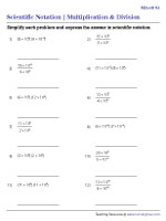 Multiplying and Dividing Numbers in Scientific Notation