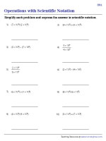 Operations with Scientific Notation - Easy